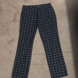 Lee Navy and Black Checkered Trousers